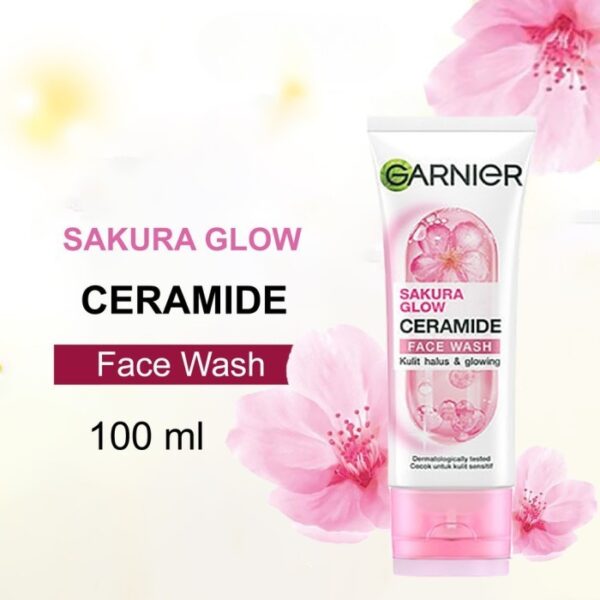 Garnier Sakura Glow Ceramide Face Wash 100ml