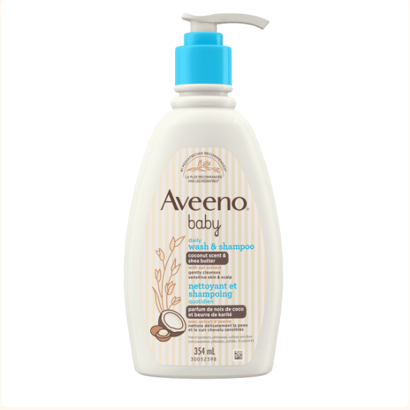 AVEENO Baby Daily Wash & Shampoo Coconut Scent & Shea Butter 354ml