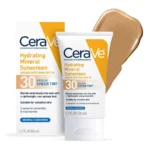 CeraVe Hydrating Mineral Sunscreen SPF 30 Face Sheer Tint, Shade: Medium