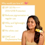 WishCare Vitamin C Pure Glow Milk Sunscreen | SPF 50 PA++++ 50ml - Image 4